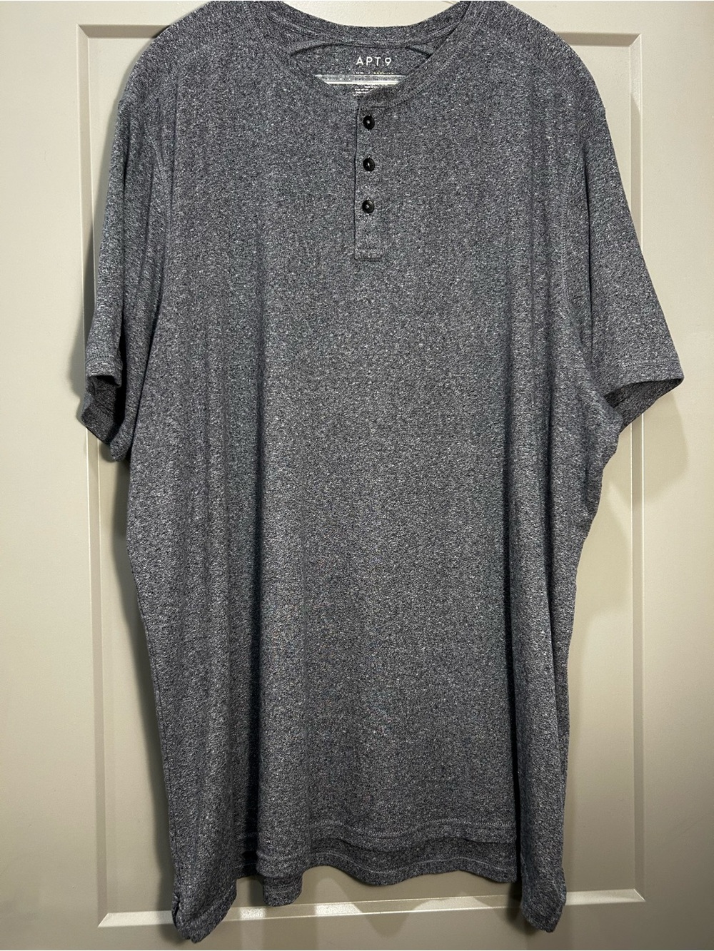 Apt. 9 | Short Sleeve Henley Shirt | Men’s | Heather Grey | 2XB